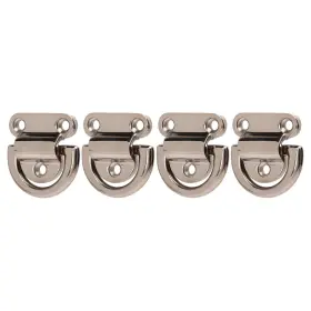 Punelev01wc9xan2 Punele 4 Sets Stainless Steel Folding Pad Eye Polishing Rustproof D Rings Deck Foldi