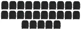 Cj12.25 Pyi Black 1/2 Inch Hose Clamp Cover Cap End Guard Jacket 25-pack