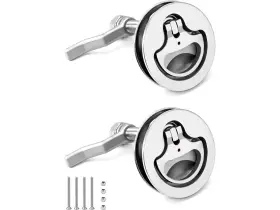 Qwork 2 05in Deck Flush Latch Pack 2.05 Inch 52mm 316 Steel Boat With Mounting Hardware