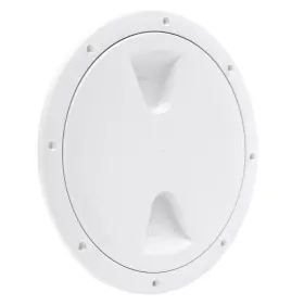 Recpro 193652118077 8 Inch White Marine Deck Plate Access Hatch Flush Mount Abs