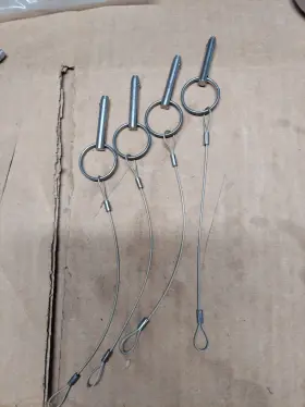 41-wb1 Regal 13389 4pack Boat Bimini Pull Pin 2 1/2 Inch Stainless Lanyard