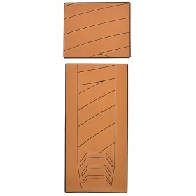 211622 Regal Boats 17723 2100 Boat Non-skid Deck Mats Brown / Black 2pc