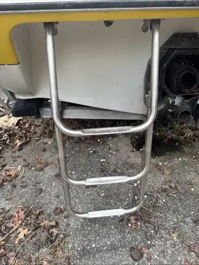 9666546 Renken Boat Stainless Gunwale-mounted Folding Removable 4 Step Ladder 44 Inch