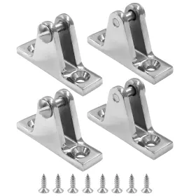 Sdd23811btd-02 Rierdge 4 Pack Marine Grade Silver 316 Stainless Steel Bimini Top Deck Hinge With Screws