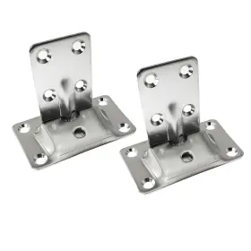 Rlecs 729388459599 2pcs Stainless Steel Table Bracket Removable Support Rod For Boat And Rv Use