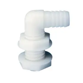 Rule 042237083869 61 Plastic Thru Hull Fitting 3/4 Inch Right Angle