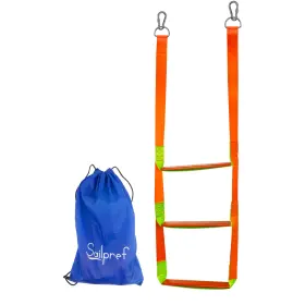 Brl-880 Sailpref 3-step Heavy Duty 880lbs Boat Rope Ladder With Carbon Fiber Reinforced Steps