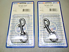 146590-1 Sea-dog Qty 2 Stainless Steel Swivel Eye Bolt Snap