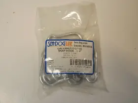 156060 Sea-dog Line Galvanized Steel 1/4-inch Snap Hook Pack Of 10 Ea Sail Boat