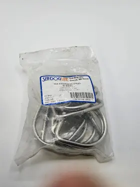 191842 Sea-dog Qty 10 304 Stainless Steel D-ring 1/4 Inch Dia X 2-3/8 Width