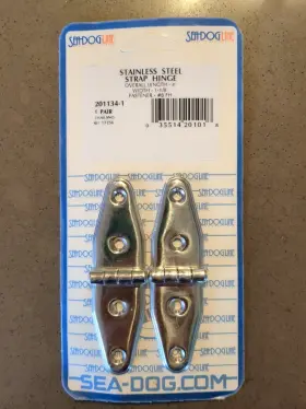 201134-1 Sea-dog Stainless Steel Strap Hinge 4 Inch 1/8 Pair