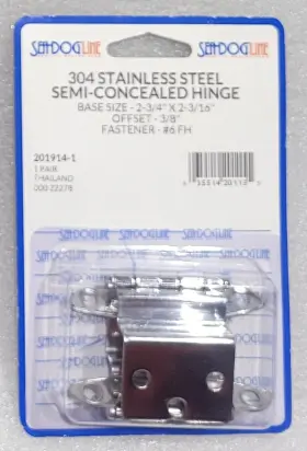 201914-1 Sea-dog 2 Pack Stainless Steel Semi-concealed Boat Door Hinge 2-3/4 New