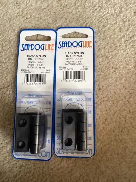 202580-1 Sea Dog 2 202580 Zytel Butt Hinge 1.5 Inch X 1-3/8 Pair