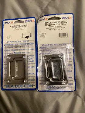 221820-1 Sea-dog 2 Stainless Steel Spring Loaded Flush Hatch Pull