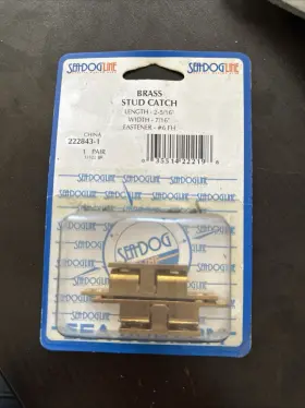 222843-1 Sea-dog 2-5/16 Inch Stud Catch Brass