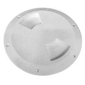 336352-1 Sea-dog Quarter-turn Textured Deck Plate With Internal Collar - White 5 Inch