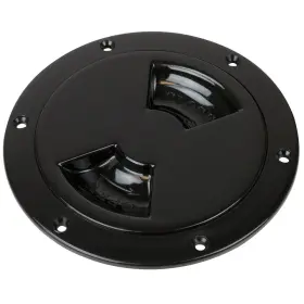 336365-1 Sea-dog Quarter-turn Smooth Deck Plate Internal Collar Black 6 Inch