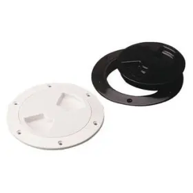 336382-1 Sea Dog Deck Plate Quarter-turn 9-7/8 Inch O.d. X 8-5/16 I.d. White Injection Molded