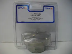 351350-1 Sea-dog 316 Stainless Steel Pipe Deck Fill Gas 1 1/2 Fitting