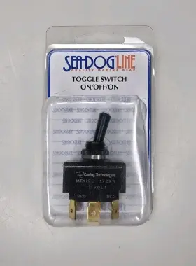420128-1 Sea-dog Polycarbonate Brass Light Tip Toggle Switch Dpdt On/off/on