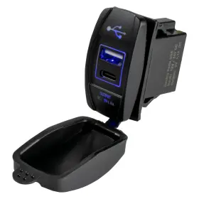 426521 Sea Dog Usb And Usb-c Rocker Switch Style Power Socket