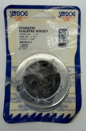 491913-1 Sea-dog 4919131 Line Stainless Steel Flagpole Socket Pn