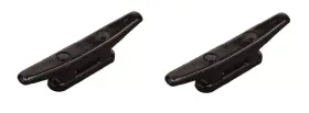 043030-1 Sea Dog Line Heavy Duty 3 Inch Black Molded Nylon Open Base Cleat 2-pack