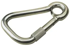 150108 Sea Dog Line Locking Asymmetrical Snap Hook With Eye Insert S.s.