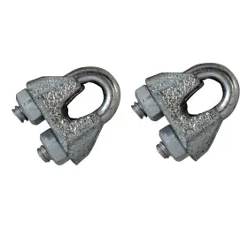 159106-1 Sea Dog Line Boat Marine Galvanized Malleable 1/4 Inch Wire Rope Clip 2-pack