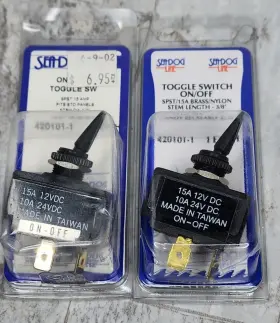 420101-1 Sea-dog Line Set Of 2 On/off Toggle Switch Spst 15a 12v Seadog