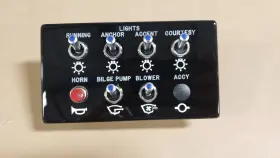 2200968 Sea Ray 230 Slx Dash Switch Panel / Black