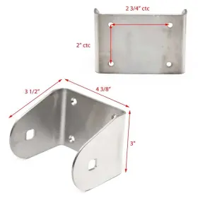 1089313 Sea Ray Boats Pn Boat Seat Arm Rest Bracket 4 3/8 X 3 1/2 Inch Stainless