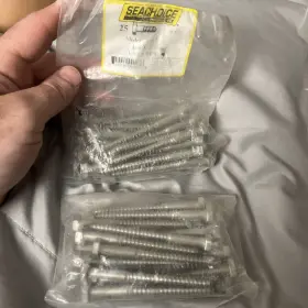 00167 Seachoice Lag Screw Stainless Steel 1/4 Inch X 3 2packs Of 25 Marine Hardware 18-8