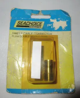 Pl258 Seachoice 19851 Coaxial Cable Connector Double Female Ends For Vhf Marine Radio