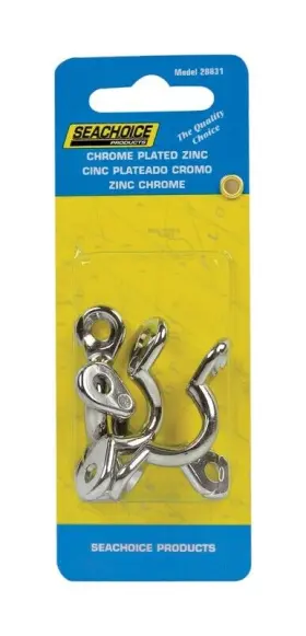 28831 Seachoice Chrome-plated Zinc 1-7/8 Inch L X 3/8 W Eye Straps 4 Pk