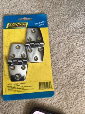 34231 Seachoice Utility Hinge Chrome Zinc Pair Marine Boat Hardware Boatingmall
