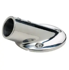 50-37751 Seachoice 30 Degree Stainless Steel Round Base 7/8 Inch Rail Fitting For Boats