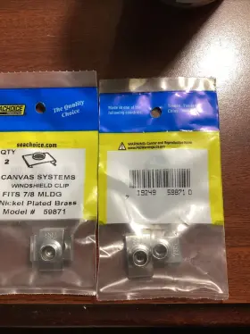 50-59871 Seachoice 2 59871 Windshield Clip For 7/8 Mldg 2/ Bag Made By