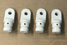 50-76001 Seachoice 4 Pack Of 3/4 Inch Od Round Tubing Boat Bimini Top White Plastic Internal Eye Ends