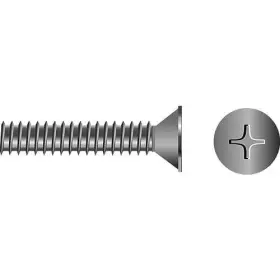 M8-1.25 Seachoice 719249013466 X 50 Phillips Flat Machine Screw Ss 25-pk #01346