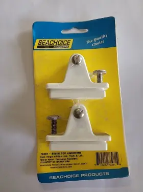 76281 Seachoice Side Mount Deck Hinge White Pairs With S/s Slide Lock Sliding