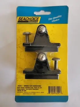 76291 Seachoice Side Mount Deck Hinge Black Pairs With S/s Slide Lock Sliding