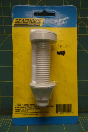 17921 Seachoice Products Cable Thru Hull Fitting Plastic For Transducer Cables