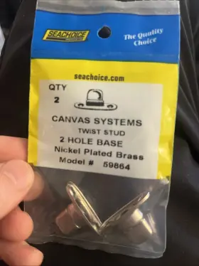 50-59864 Seachoice Products 59864 Twist Stud With 2 Hole Screw Base