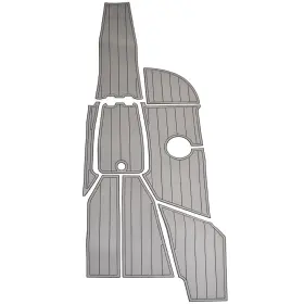 35339-80066 Seadek Monterey M225 Boat Non-skid Deck Mats Storm Gray Black Kit