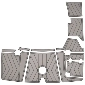 60713-80066 Seadek Monterey 278 Ss Boat Non-skid Swim Platform Mats Gray Kit