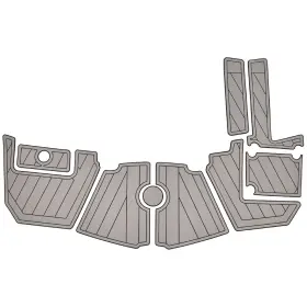 60717-80066 Seadek 2025 Monterey M4 Boat Non-skid Swim Platform Mats Gray Kit