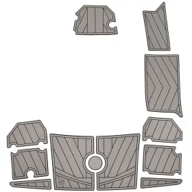 60719-80066 Seadek 2025 Monterey 218 Ss Boat Non-skid Swim Platform Mats Gray Kit