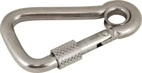 150128 Seadog Ss Locking Asym Snap With Eye 4-3 /4ft