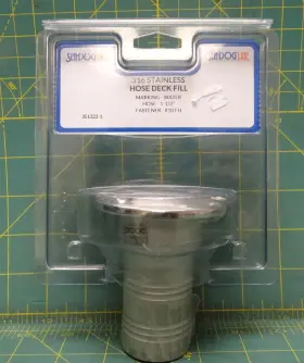 351322-1 Seadog Line Marine Water Hose Deck Fill Stainless Steel 1-1/2 Inch Dia